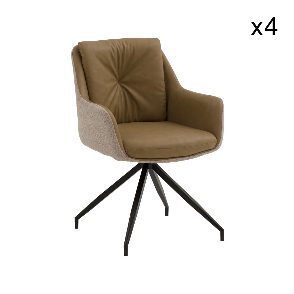 Ensemble de 4 chaises - cuir