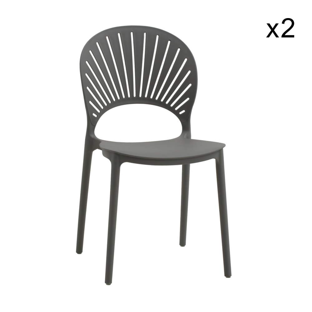 Lot de 2 chaises en polypropylène