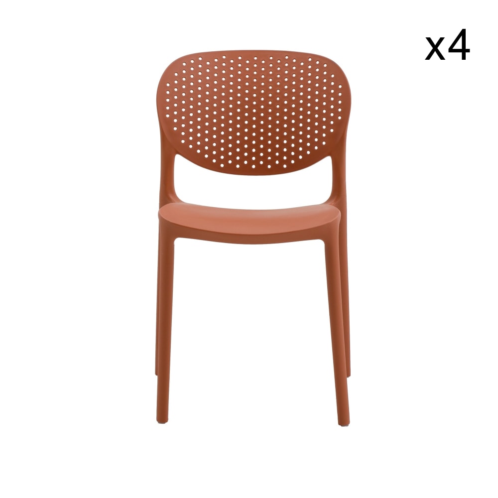 Ensemble de 4 chaises - terre