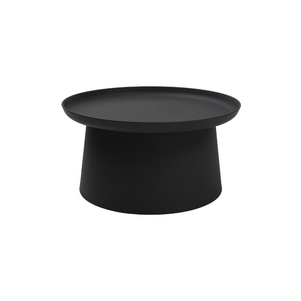 Table basse en polypropylène noir 70×36 cm