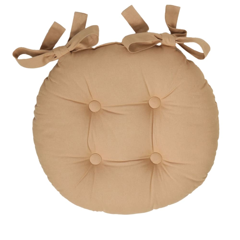 Lot de 2 galettes rond beige en coton