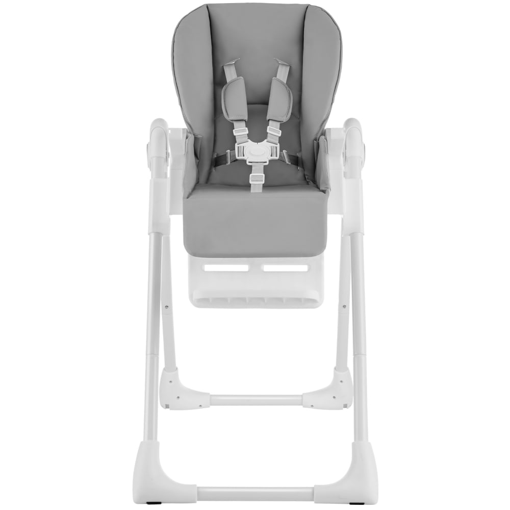 Chaise haute pliable réglable en hauteur avec harnais à 5 points blanc - image 3