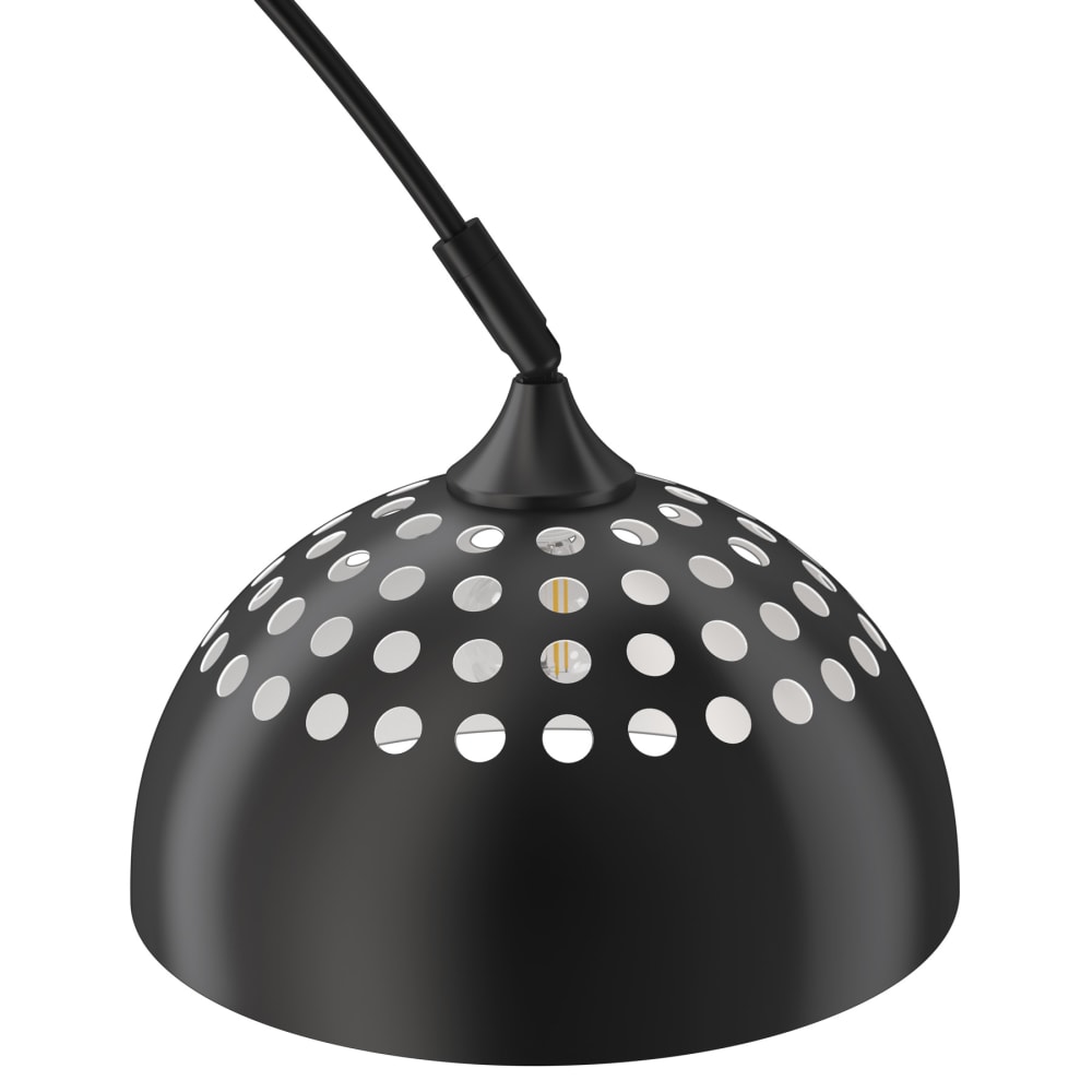 Lampe sur pied en acier laqué époxy 60w réglable en hauteur noir — vue 4