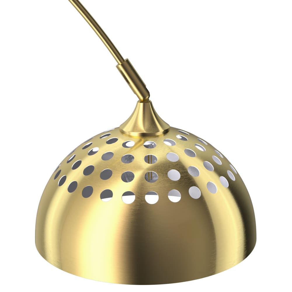 Lampe sur pied en acier laqué époxy 60w réglable en hauteur doré — vue 4
