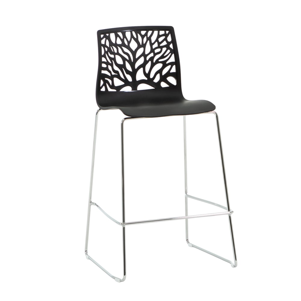 Tabouret de cuisine en résine avec fibre de verre anthracite