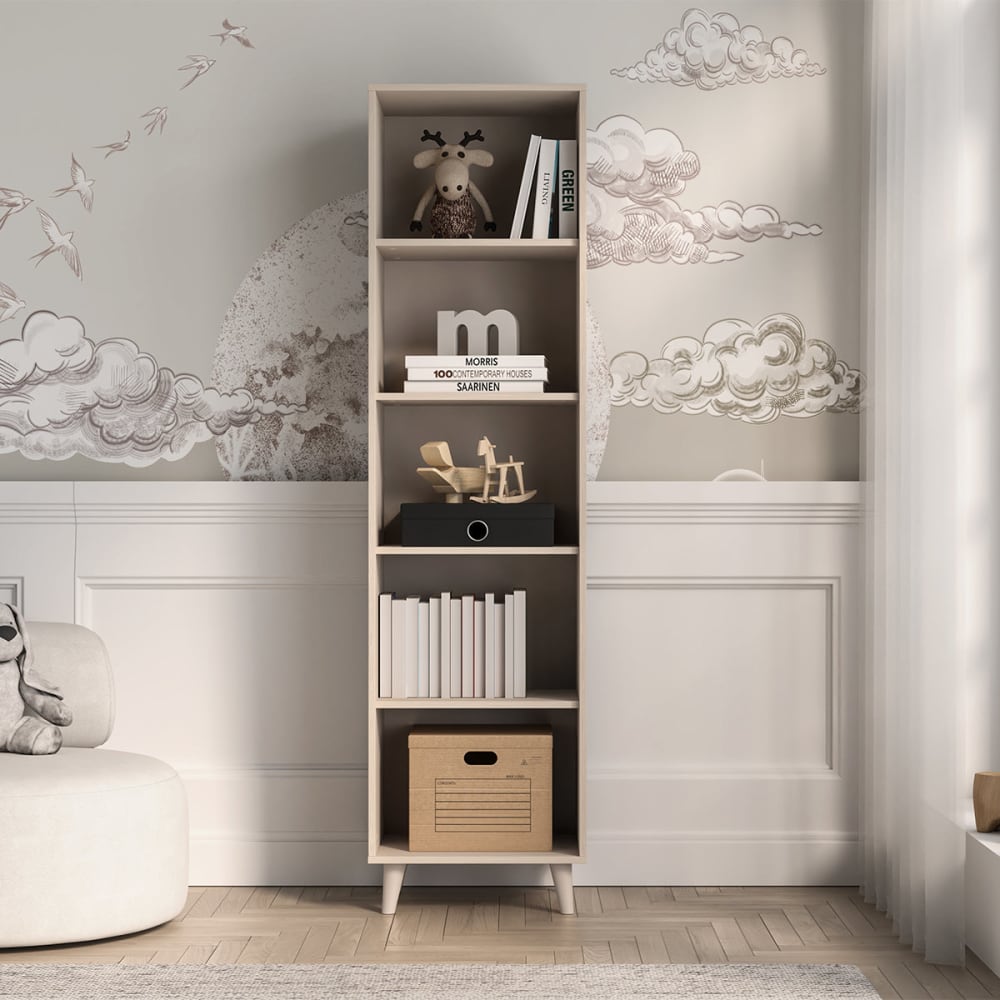 Bibliothèque colonne bois beige (Petits meubles) - Image 1
