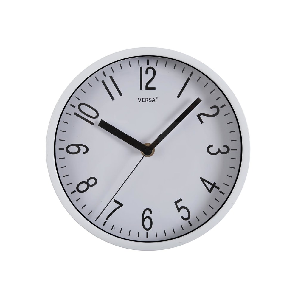 Reloj de pared de estilo clásico en polipropileno blanco 20 cm