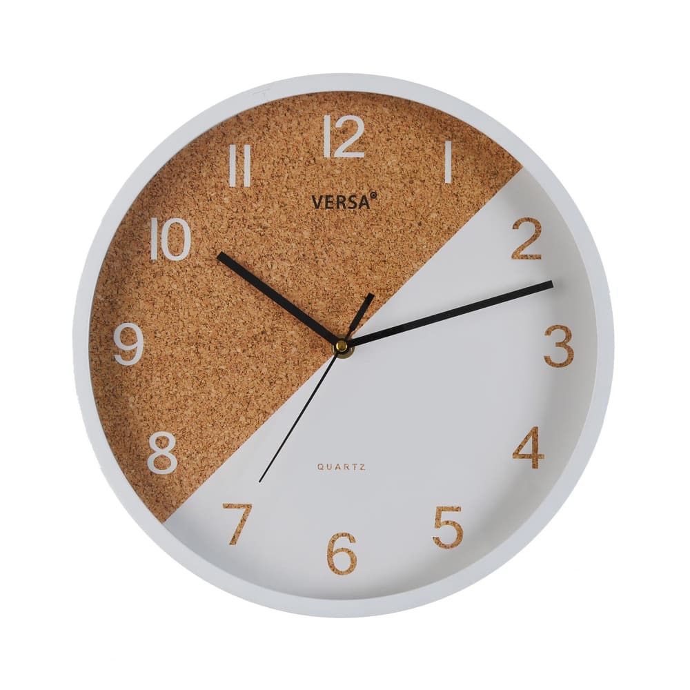 reloj de pared en plastico blanco