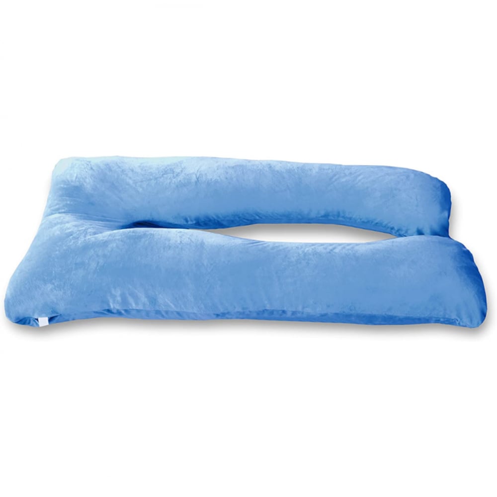 Bananair Umstandskissen mit Samtbezug 140x80 cm blau Samt Baby