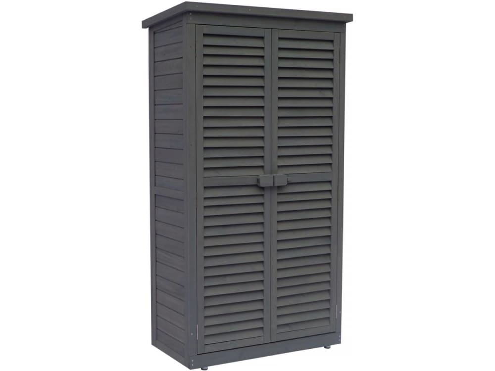 Armoire de jardin bois anthracite 87 x 46 x 160 cm