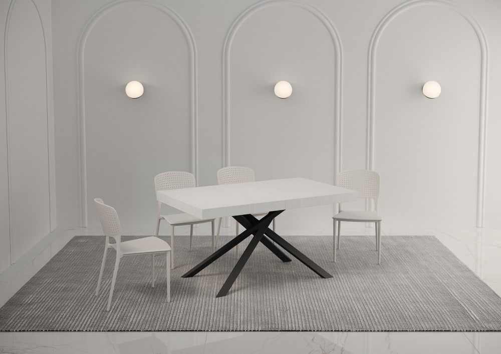 Ausziehtisch 90x140/400 cm Esche weiß - Maisons Du Monde