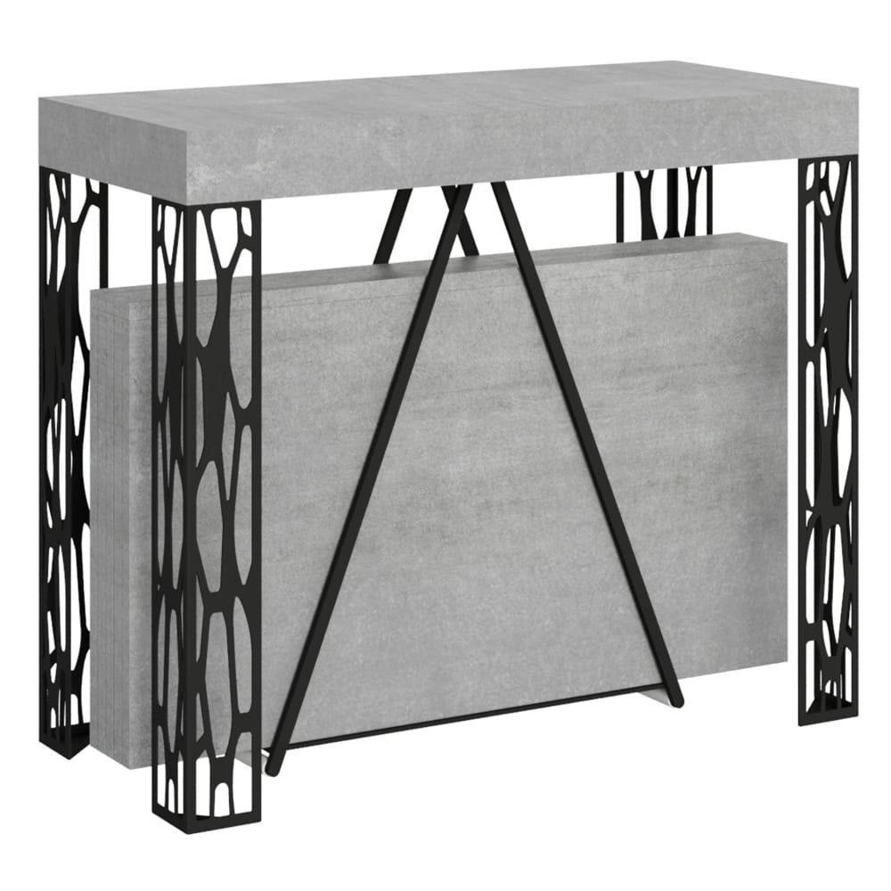 Console extensible 90x40/300 - effet bois