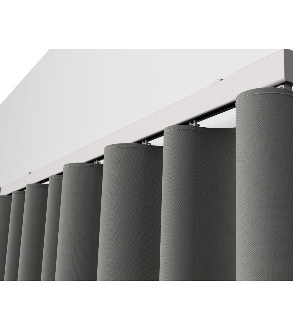Tringle rail réversible pour rideau en aluminium l 1.50 m blanc — vue 3