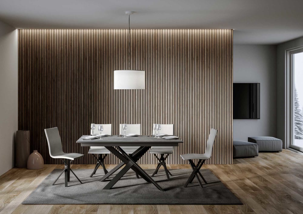 Ausziehtisch 80x160/220 cm in Holzoptik, Eiche Natur - Maisons Du