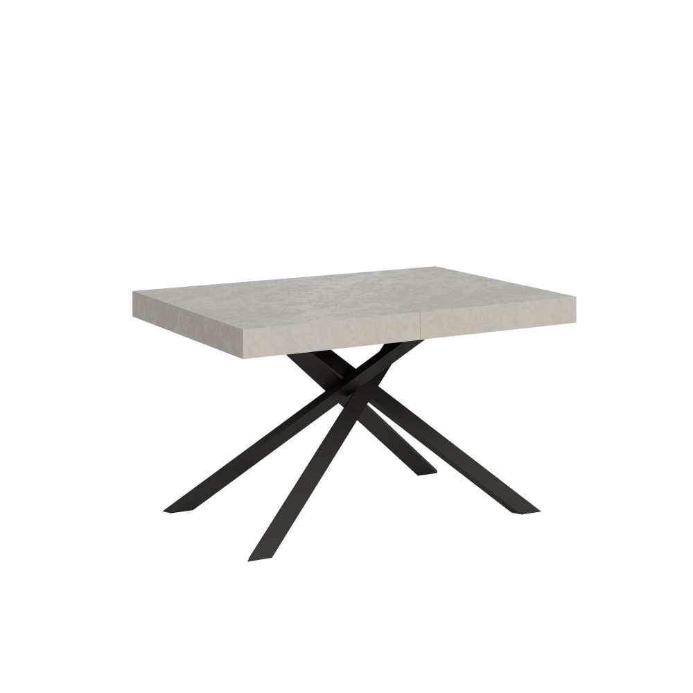 Ityhome Ausziehtisch 90x120/224 cm Cashmere style modern Grau Spanplatte