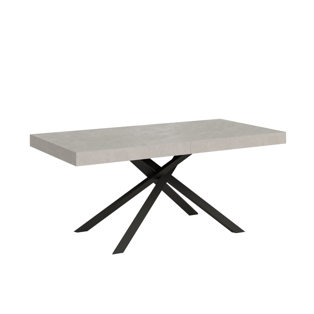 Ityhome Ausziehtisch 90x180/284 cm Cashmere style modern Grau Spanplatte