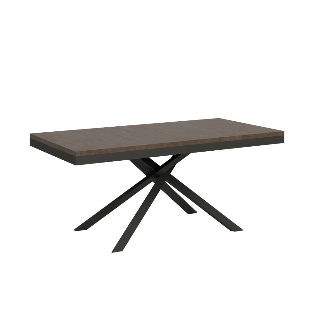 Ityhome Ausziehtisch 90x180/440 cm Nussbaum style modern Braun Spanplatte