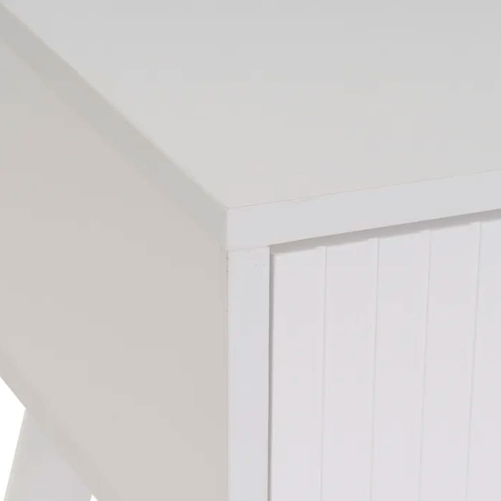 Table de chevet 1 tiroir bois blanc 45x35x59cm - Maisons du Monde