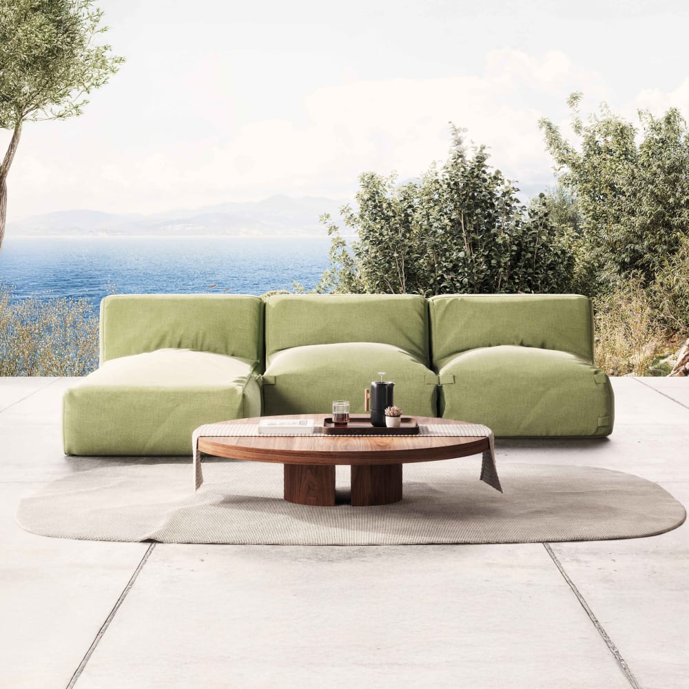 Salon de jardin modulable 3 places vert cactus