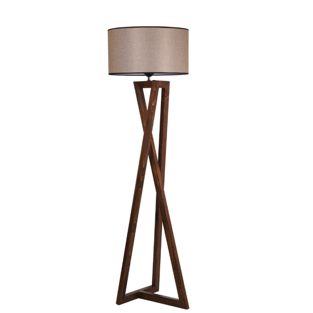 Lampadaire design bois et tissu - Maisons du Monde
