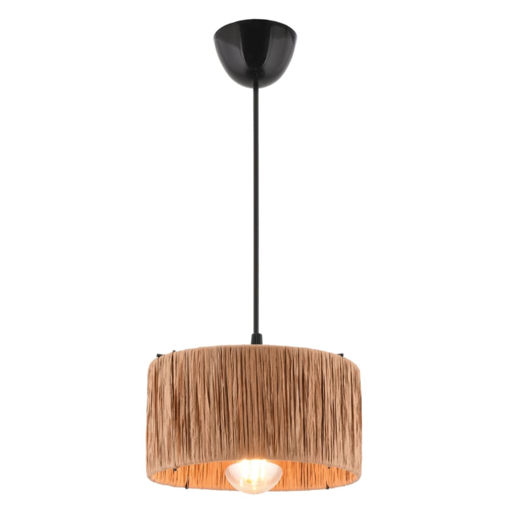 Suspension filaire en raphia et métal