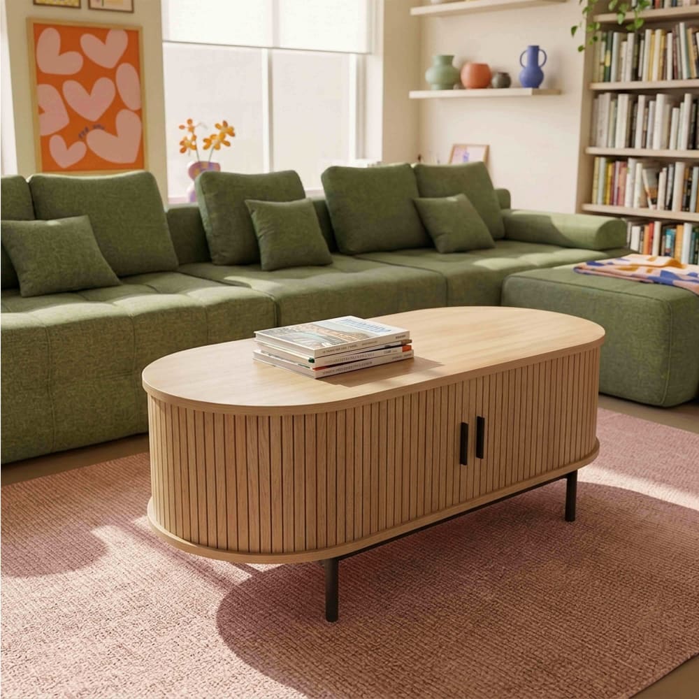 Couchtisch aus MDF mit beigem Holzeffekt - Maisons Du Monde