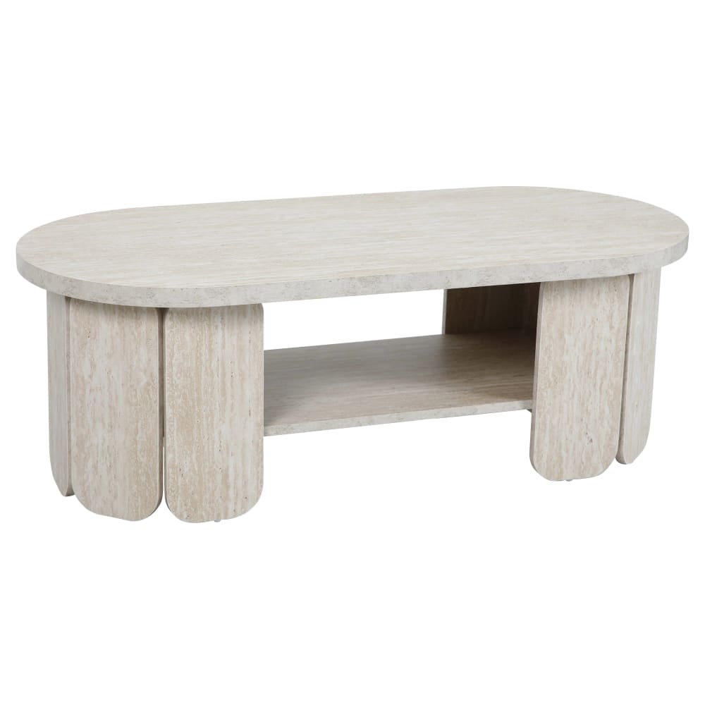 Oviala Couchtisch aus MDF mit weißem Holzeffekt - Holz