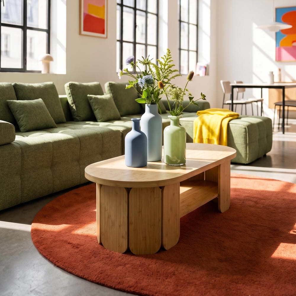Couchtisch aus MDF mit beigem Holzeffekt - Maisons Du Monde