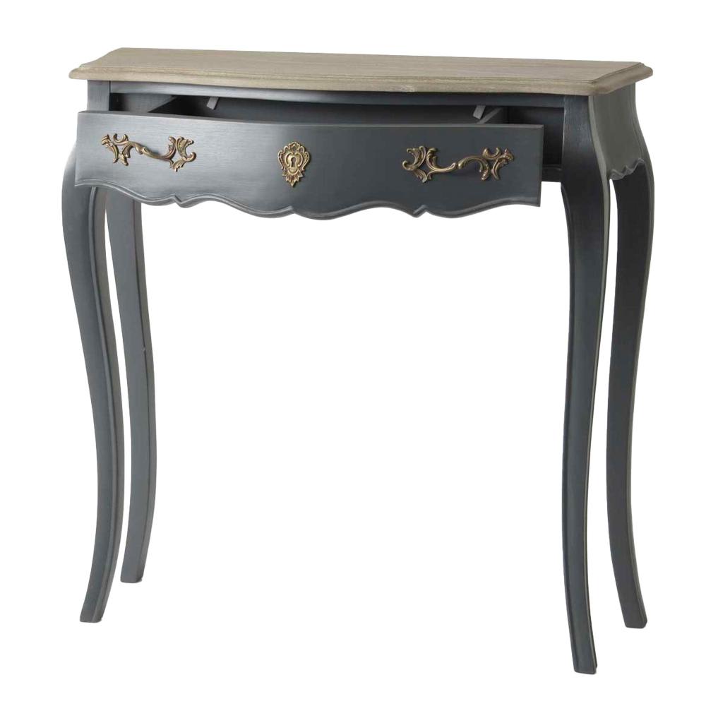 Petite console e 1 tiroir Murano 80x25 Chêne gris en bois