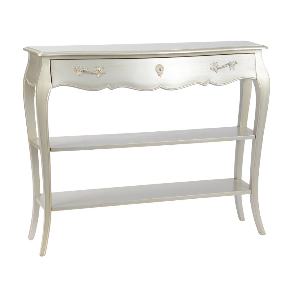 Console double   blanc en bois