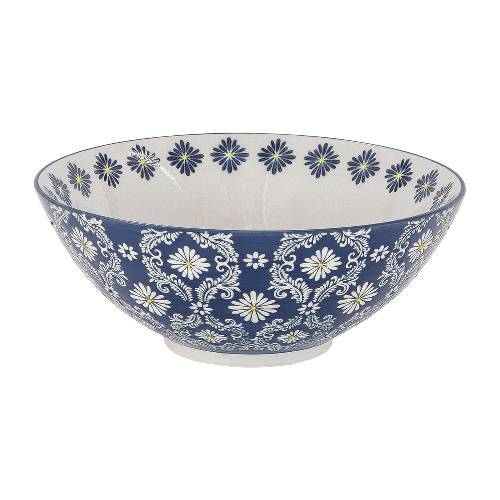 Saladier  23 cm bleu en grès