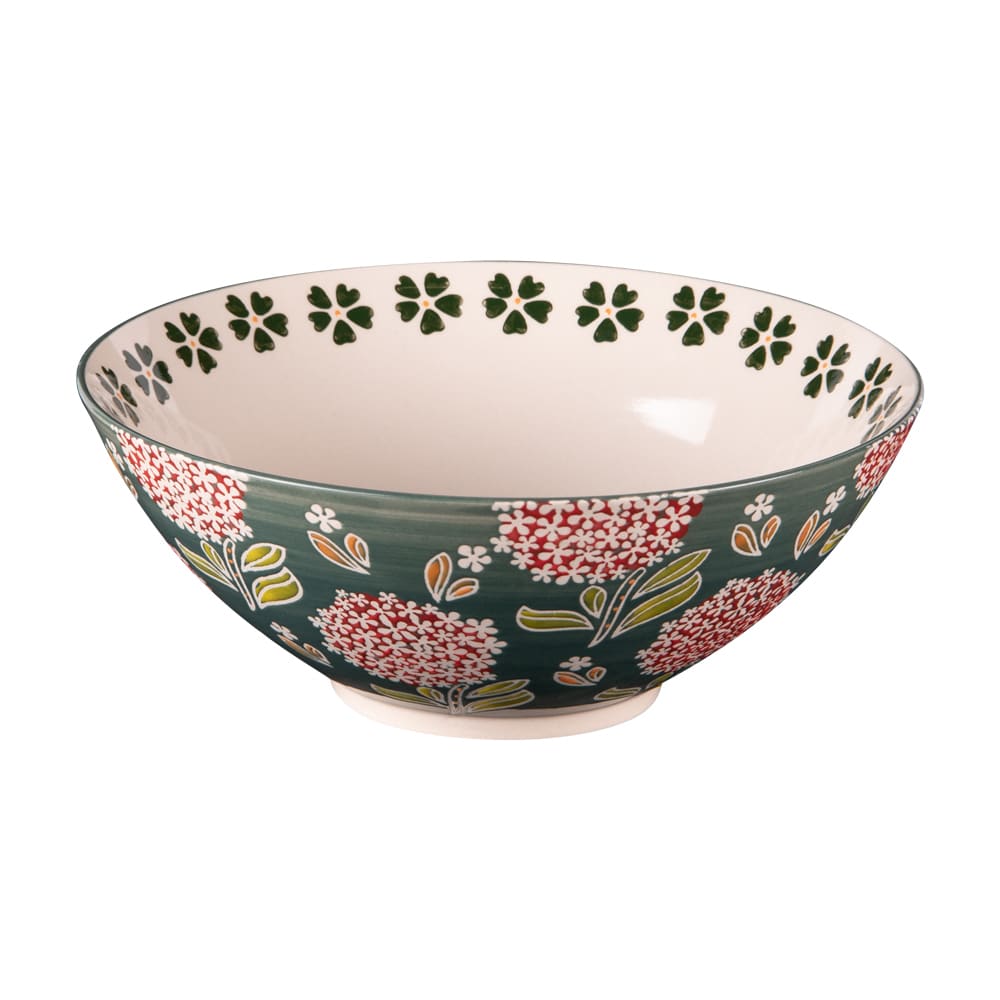 Saladier 23 cm  vert en grès