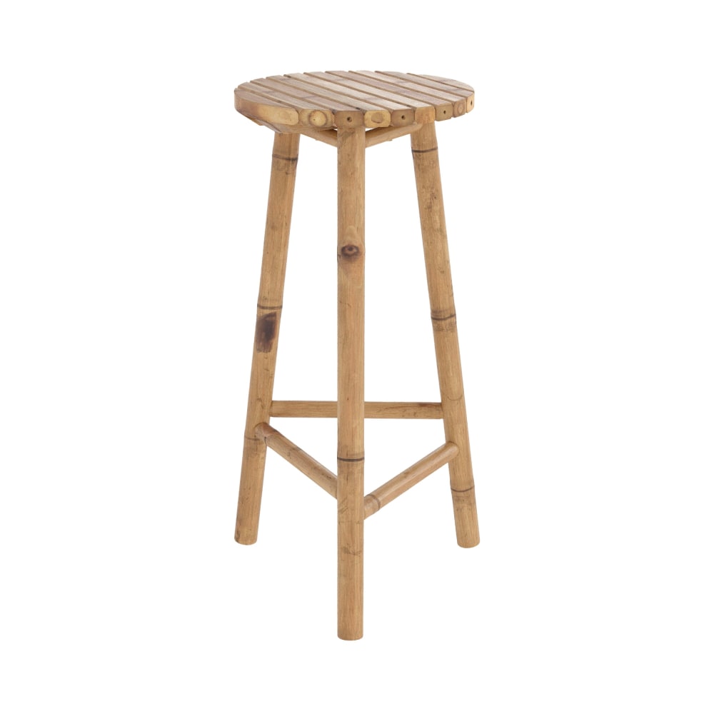 Tabouret de bar extérieur en bambou 74 cm