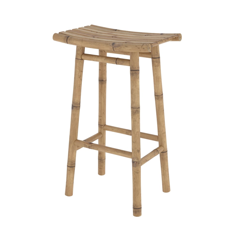 Tabouret de bar extérieur en bambou 74 cm