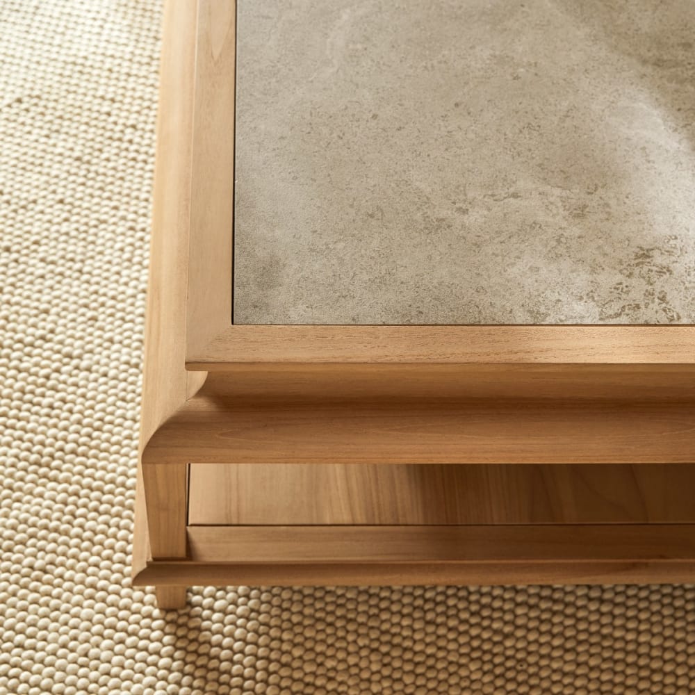 Quadratischer Couchtisch aus massivem Teakholz - Maisons Du Monde