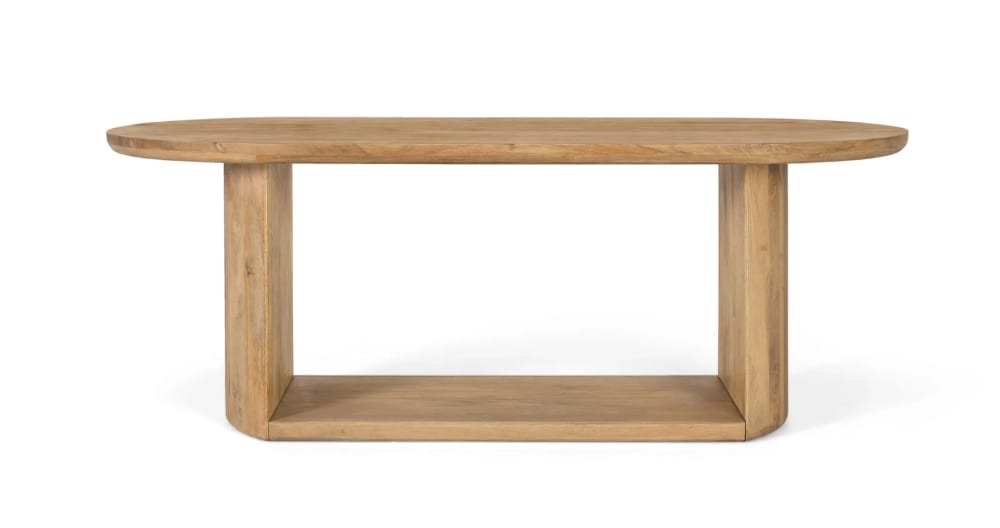 GINER Y COLOMER Ovaler Tisch aus Mangoholz 210 cm Braun