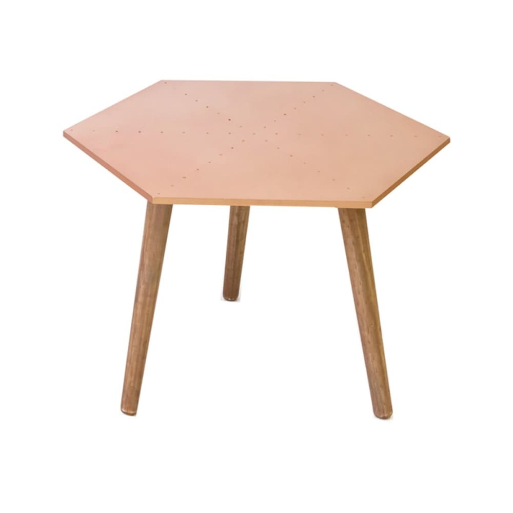 mesa auxiliar cobre 35x50x50 cm