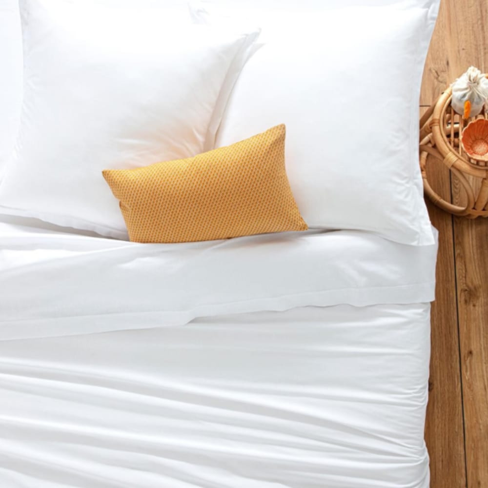 Housse de coussin coton blanc 63x63cm — vue 4