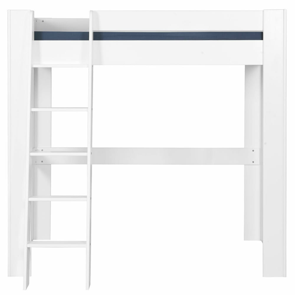 Pack lit mezzanine 2 places avec bureau et matelas blanc 120x190 cm