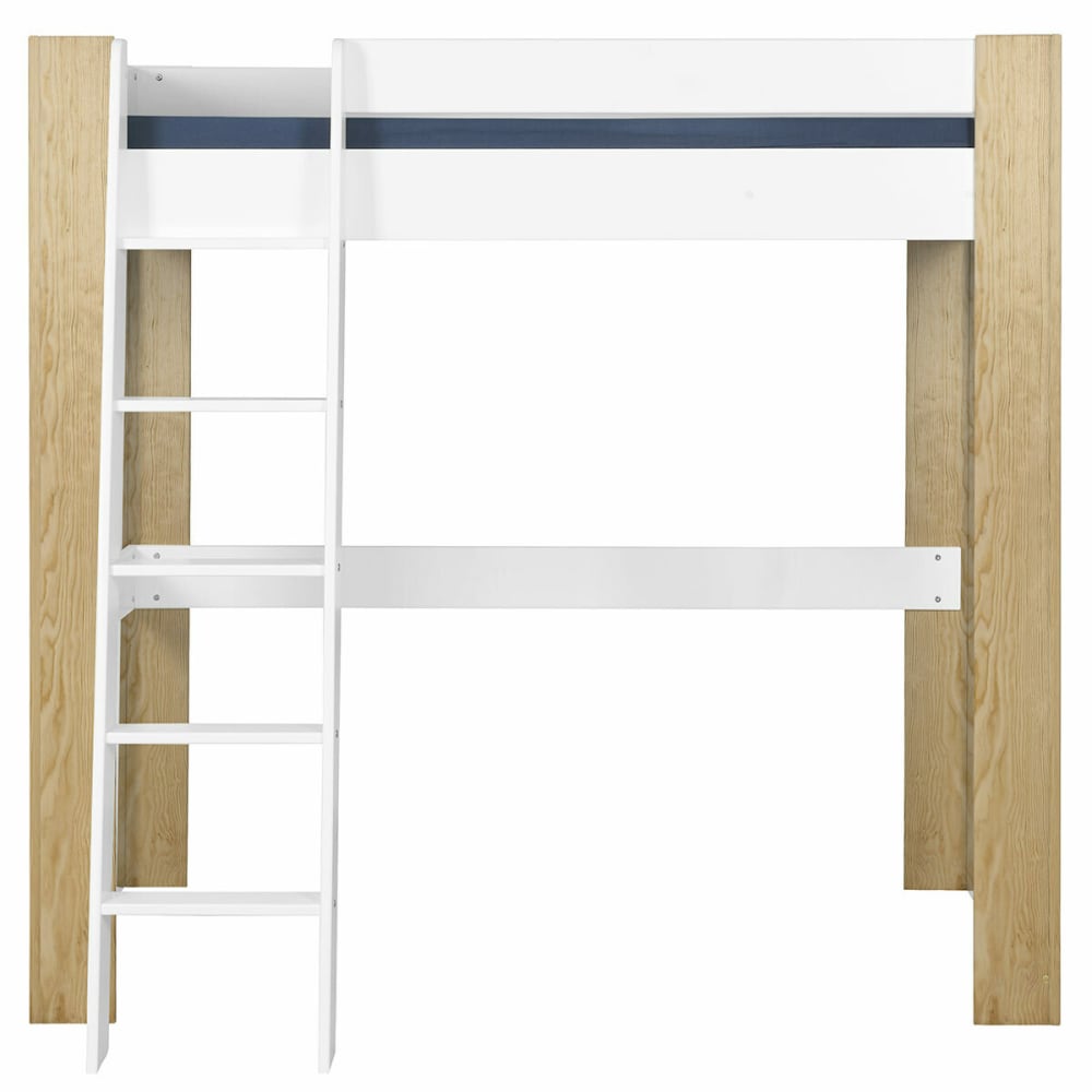 Pack lit mezzanine avec matelas blanc et bois 90x190 cm - Maisons du Monde