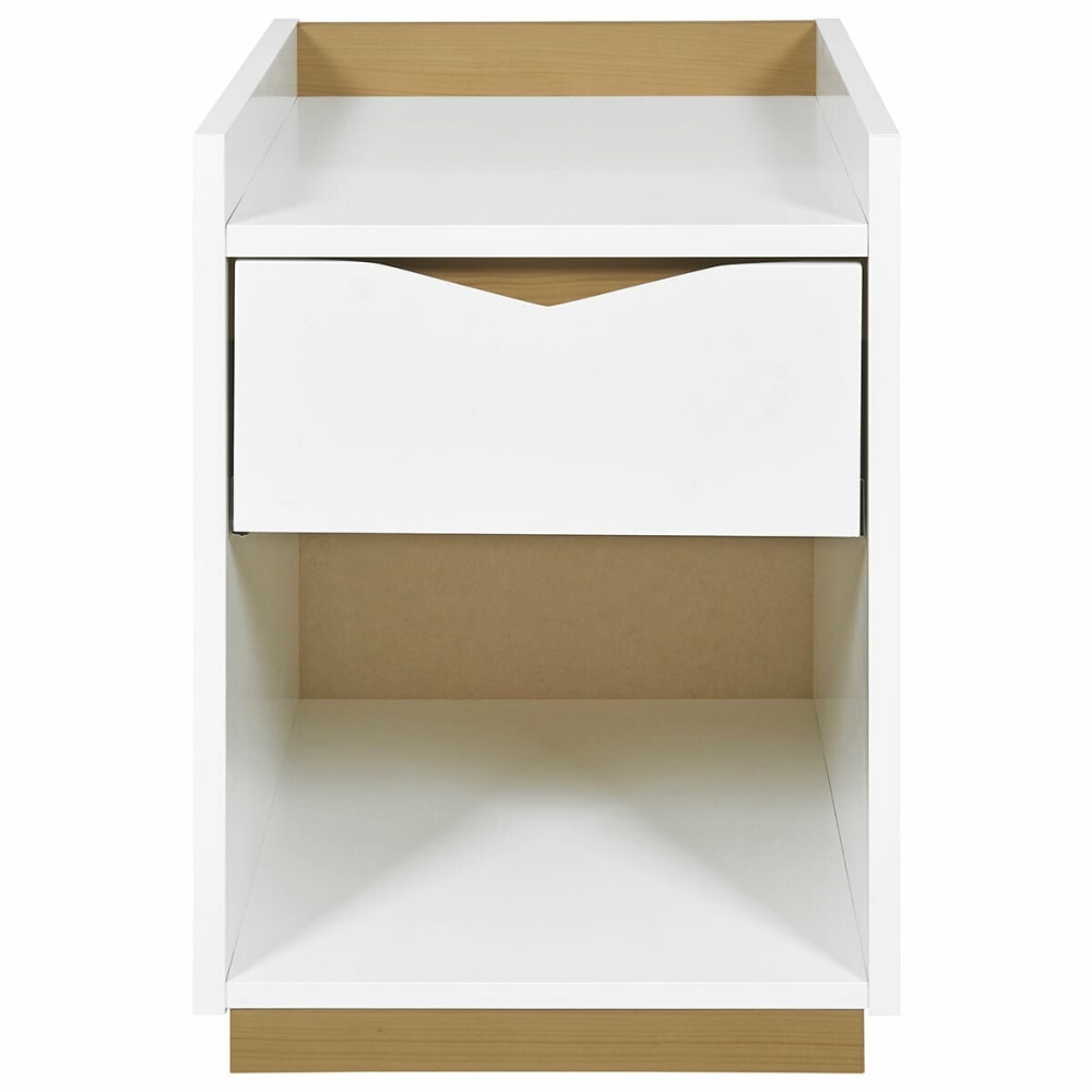 Chevet enfant avec tiroir effet bois blanc