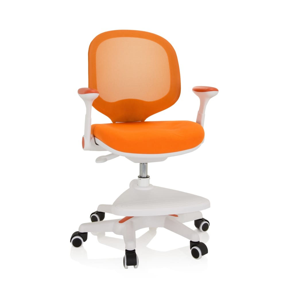 hjh OFFICE Kinderstuhl aus Stoff / Netzstoff, Orange orange Kinder