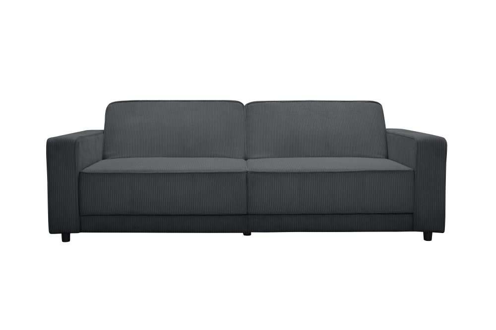 Schlafsofa 3-Sitzer Aus Stoff, Anthrazit