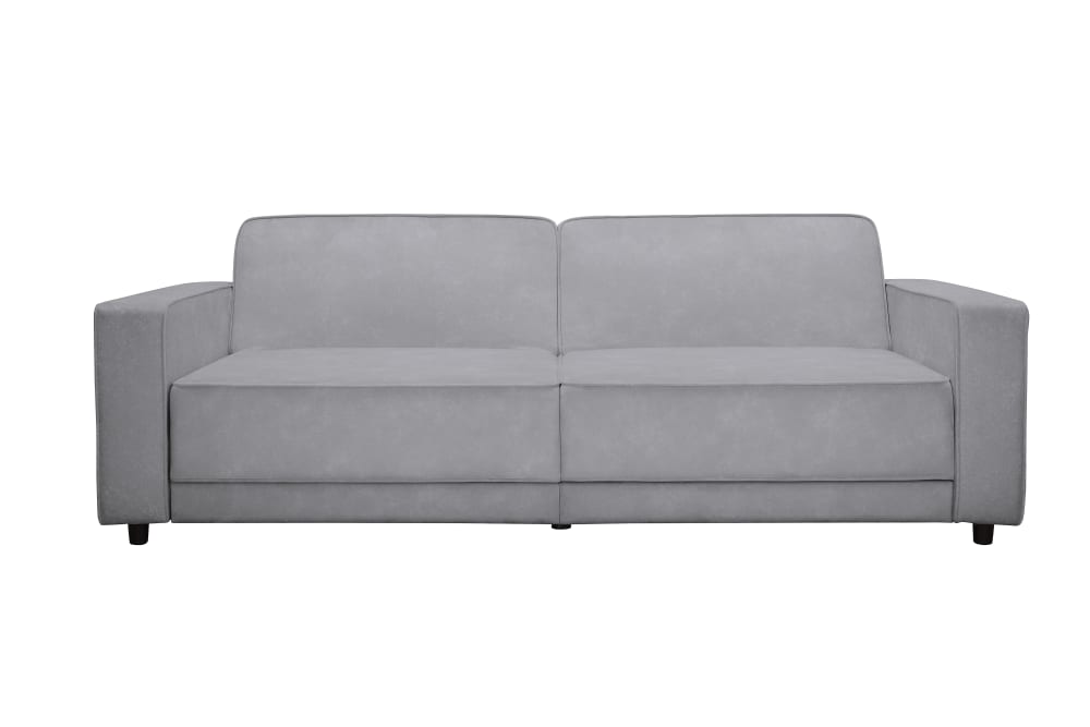 Canapé-lit 3 places en velours gris clair