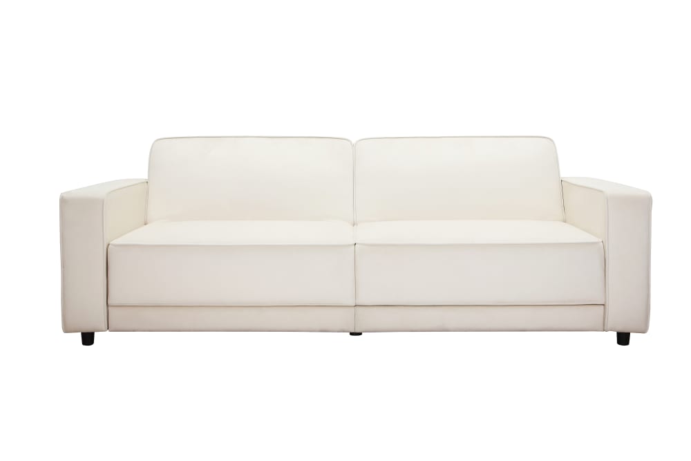 Schlafsofa 3-Sitzer Aus Samt, Creme