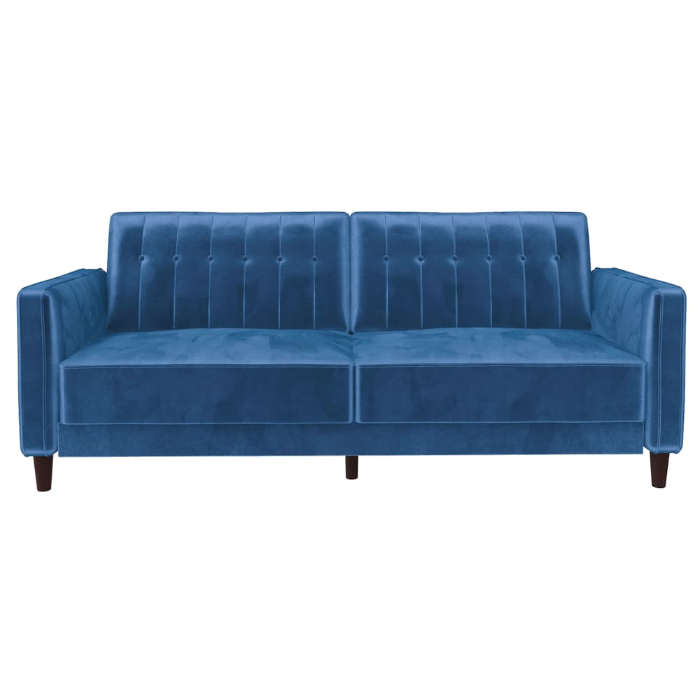 Canapé-lit 2 places en velours bleu