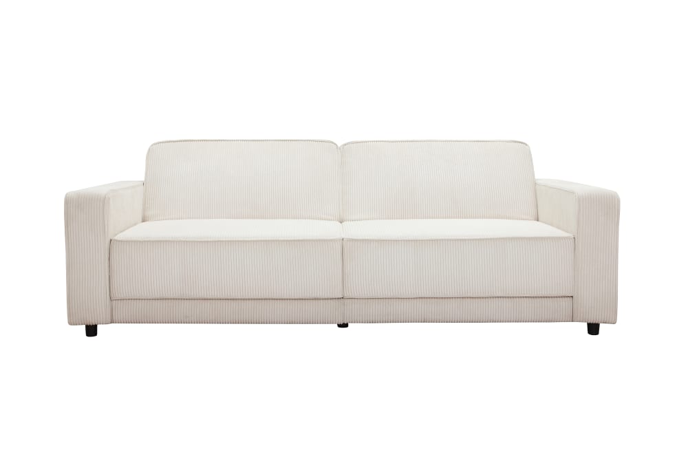 Canapé-lit 3 places en tissu crème