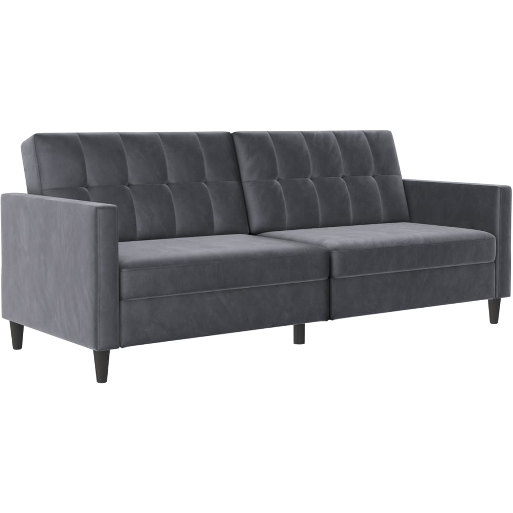 Schlafsofa 3-Sitzer aus Samt, Anthrazit - Maisons Du Monde