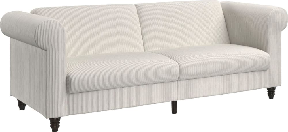 Canapé-lit 3 places en tissu crème