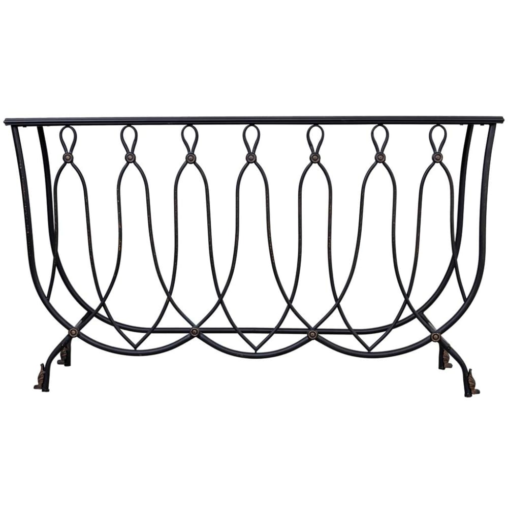 Konsole aus Metall, 144x40x79, schwarz gealtert - Maisons Du
